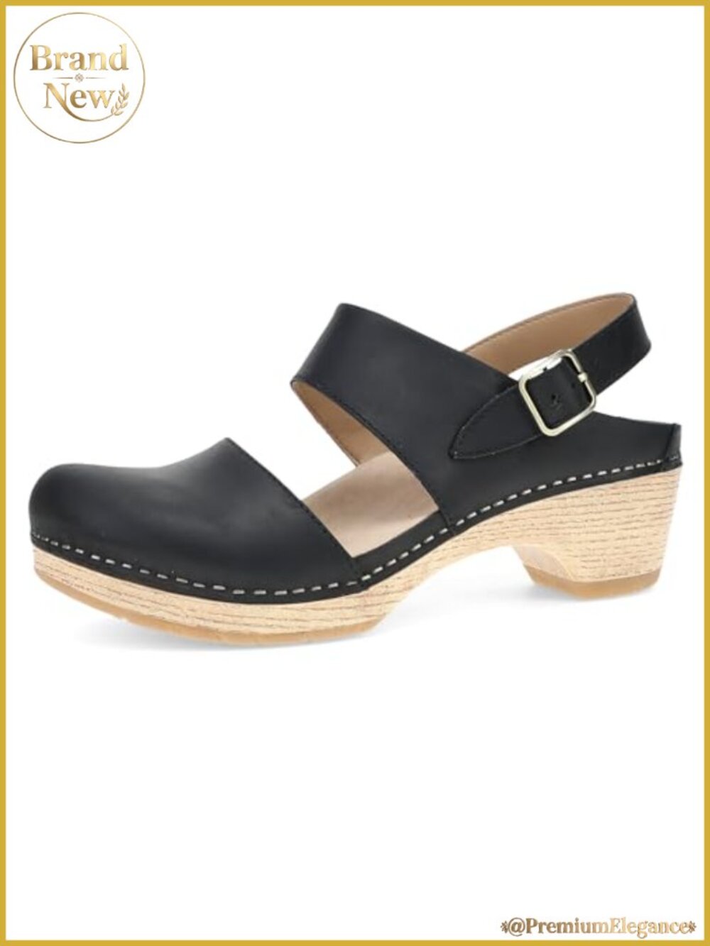 Dansko Women's Lucia Leather Mary Jane Clog with Arch Support
